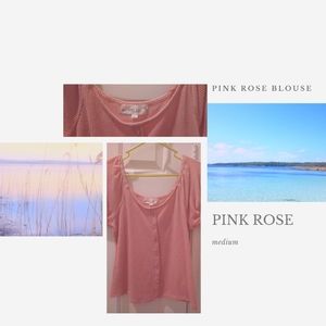 Pink Rose short sleeve blouse